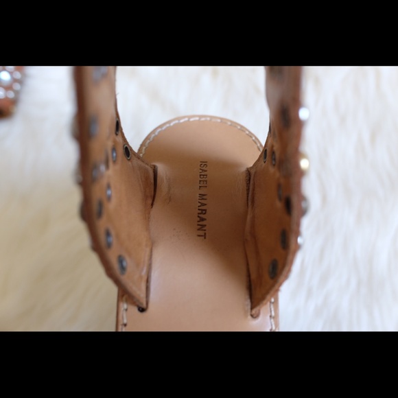 Isabel Marant Cognac Elvis Jewel Heels 40/8.5-9 - Picture 6 of 7